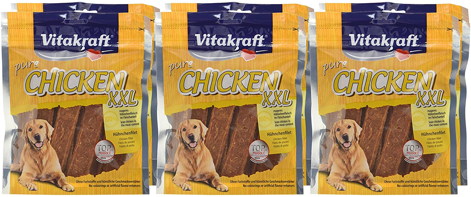  VITAKRAFT Vita Fuerza Carne nacks Carne Rayas 6 Unidades x XXL (250 g) 