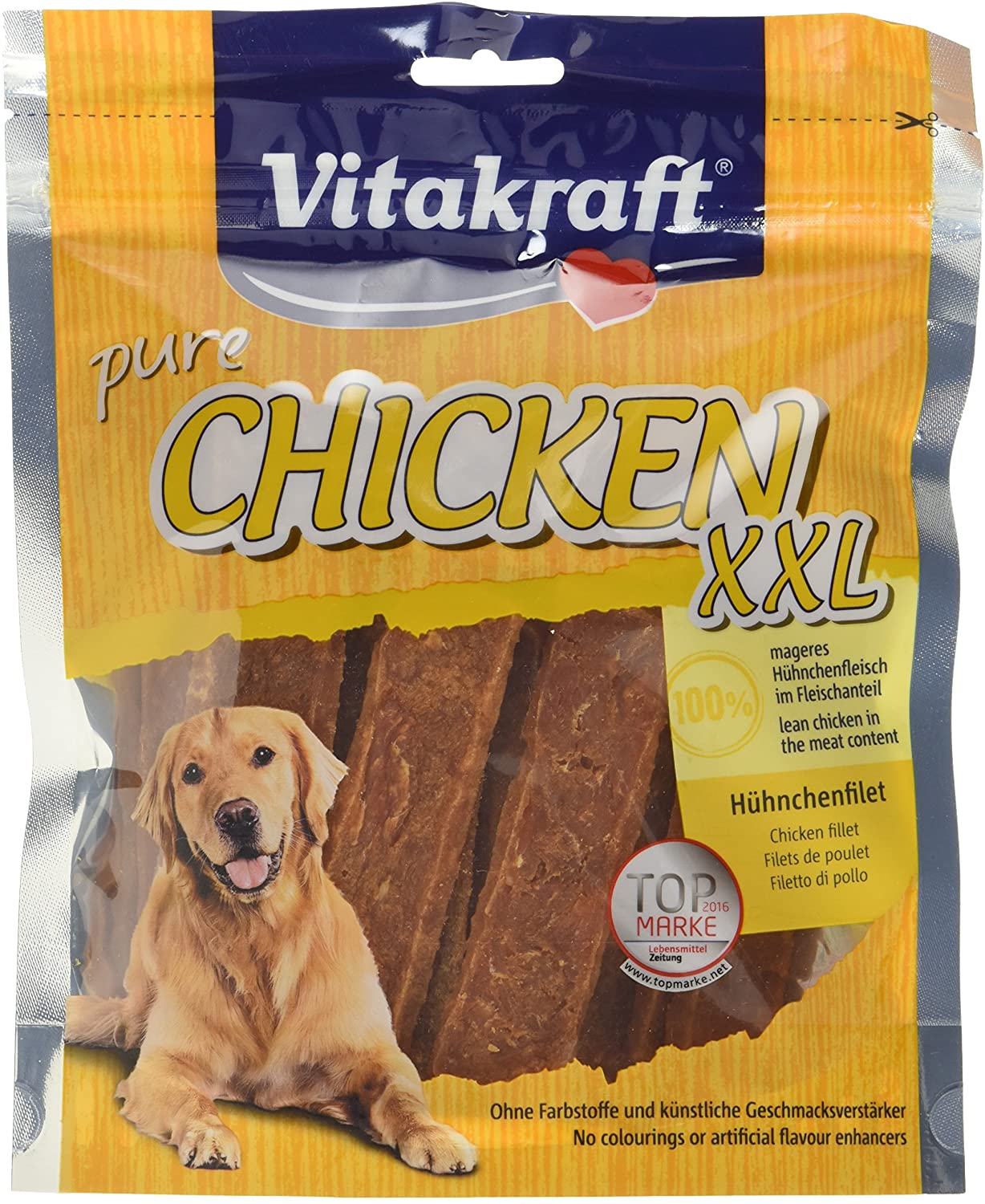  VITAKRAFT Vita Fuerza Carne nacks Carne Rayas 6 Unidades x XXL (250 g) 