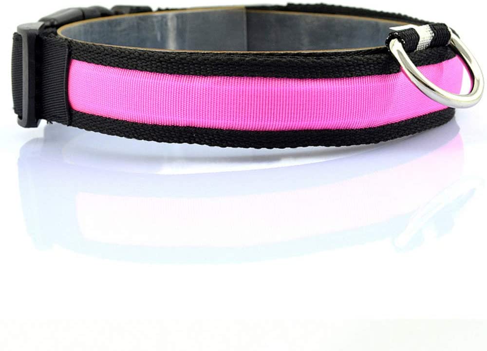  Vi.yo LED Collar de Perro Collar Reflectante con luz LED Collar Para Mascota con luz de Noche Para Perros Pequeños Medianos Grandes 