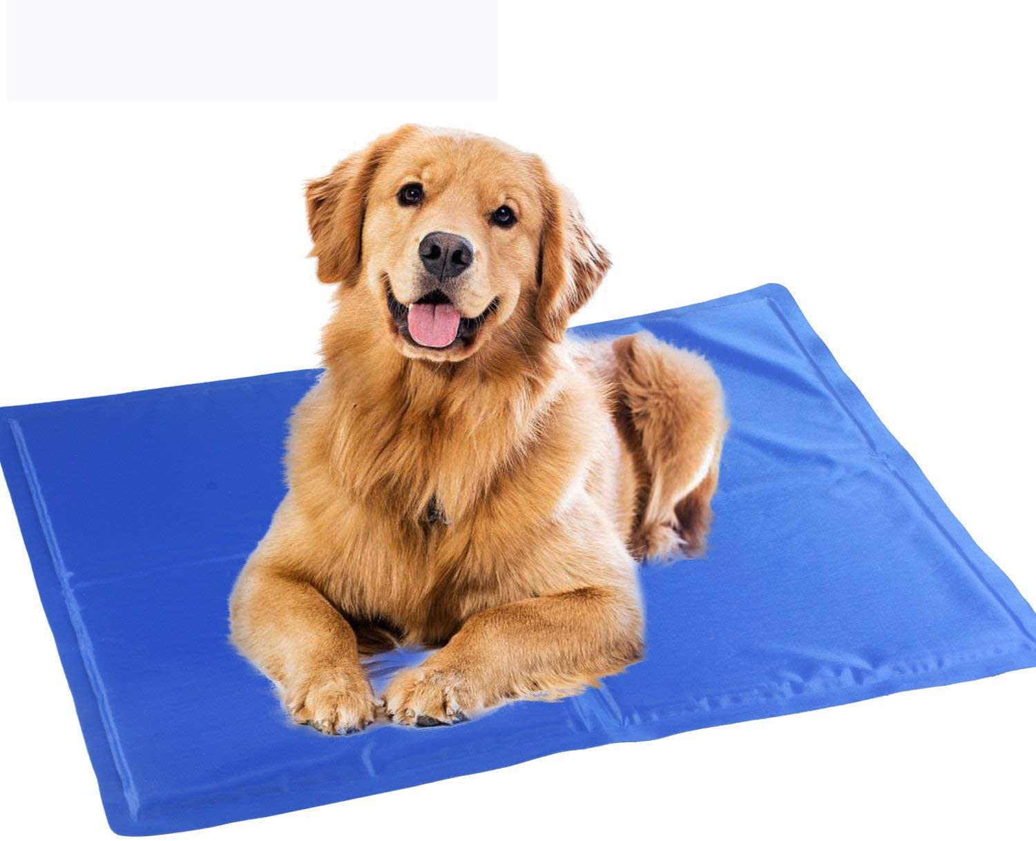  VOOPH Alfombrilla de Refrigeración Perro Animales Nevera y Manta para Perro Fresco Cojín Azul Nevera Techo Perfecta para Camas de Suelo Couch Zwinger Auto (65cm) 