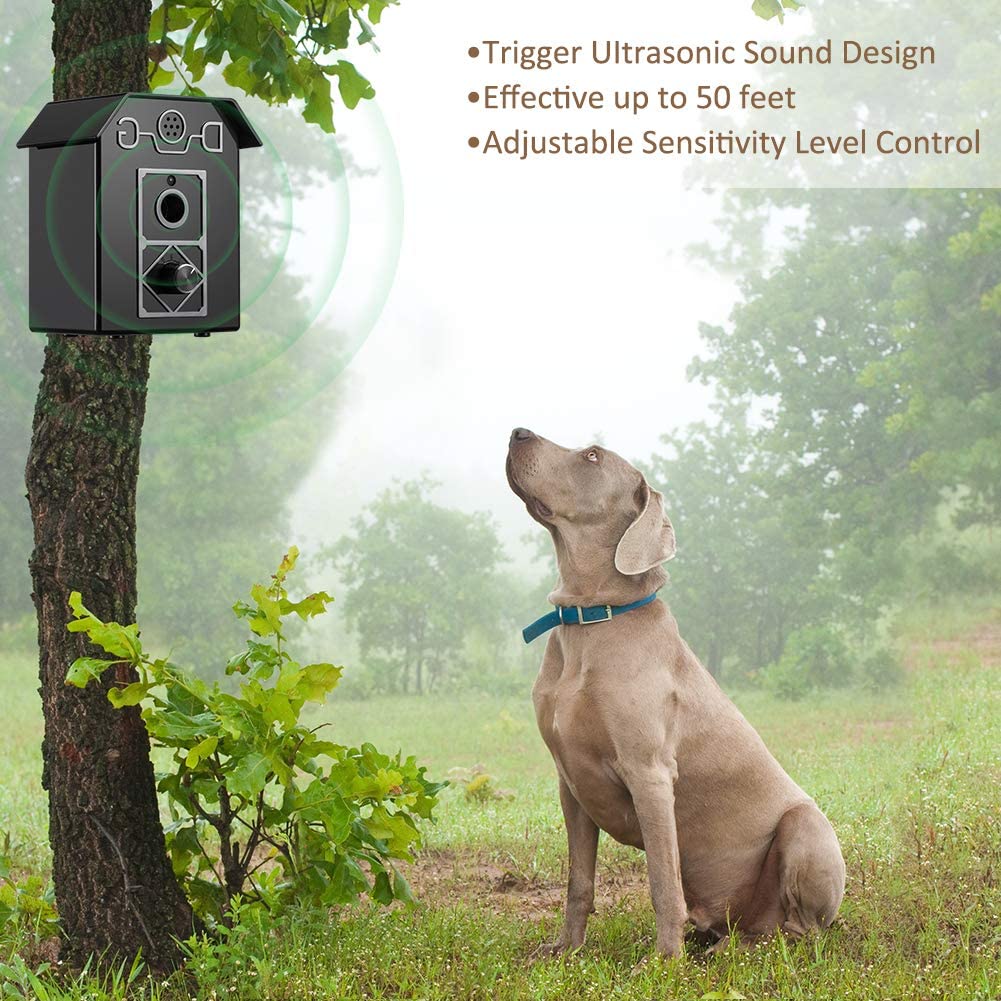  Wango Dispositivo Antiladridos, Disuasorio de Corteza para Perro Ultrasónico, Dispositivo de Control de ladrido al Aire Libre Collar, Seguro Inofensivo y Antiladridos Humanos para Perros, Mascotas  