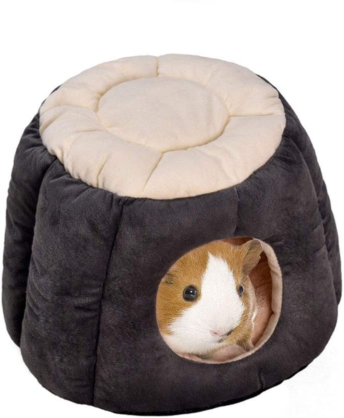  Warm Meerschweinchen Bett Stamm-Form Kaninchen Haus Bettwäsche Weichzucker Segelflugzeug Nest Kleintiere Höhle Hideout für Kleintiere Igel Eichhörnchen Chinchilla 