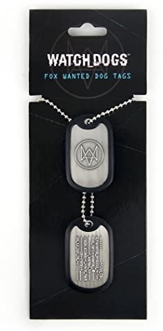  Watch Dogs - Set de 2 Placas para Perros en una Cadena de Bolas de 60 cm (Gaya GE2070) 