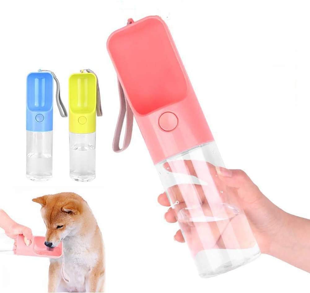  WBXNB Bebedero para Mascotas, Máquina para Beber Perros, Taza para Perros, Hervidor Automático, Taza para Acompañar, Suministro De Agua, Botella De Agua para Exteriores, Rosa 