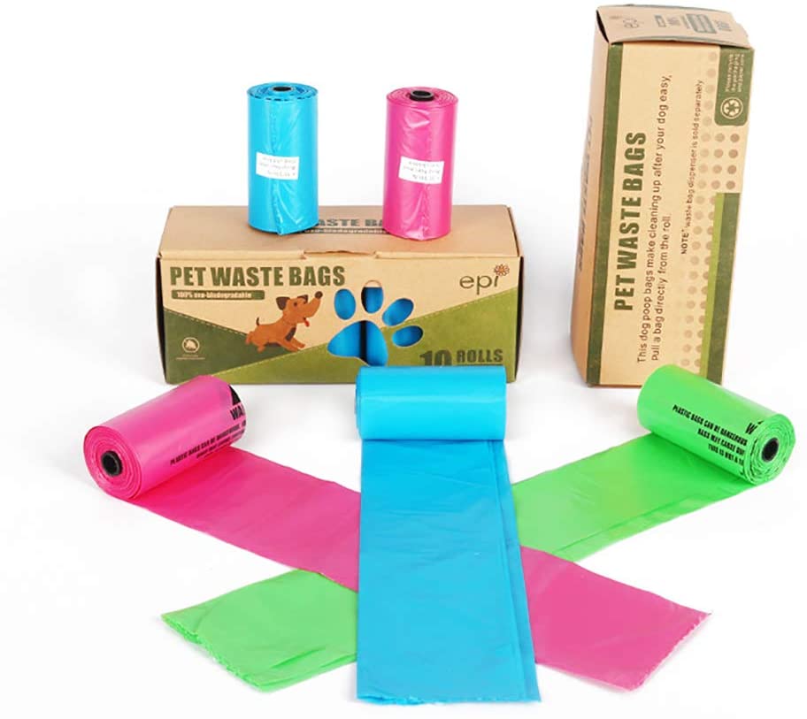  WGGLK Bolsas De Papel HigiéNico para Mascotas De 10 Rollos, Bolsas De Basura Biodegradables, Bolsas De Basura para Perros Gruesas, A Prueba De Fugas Y Resistentes. 