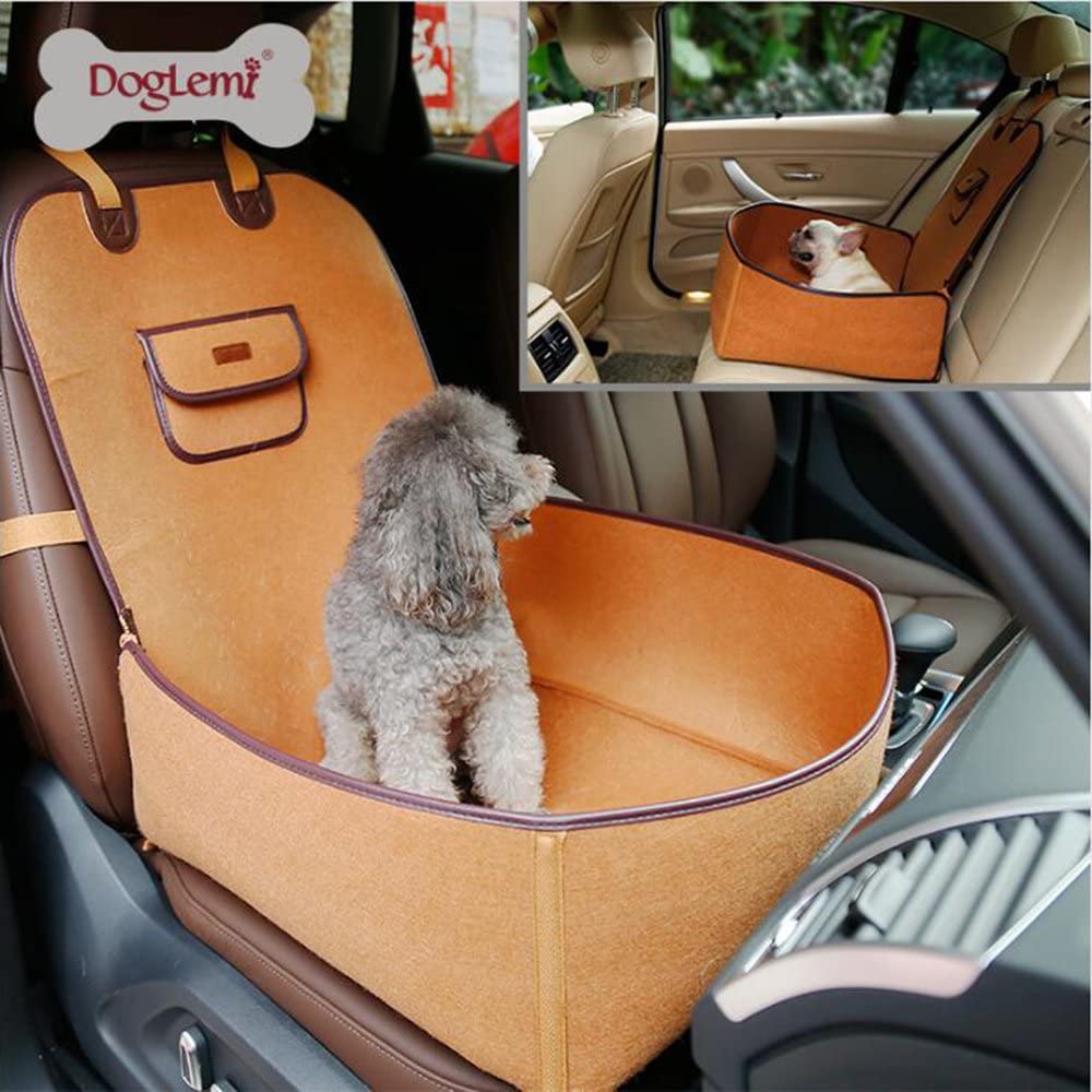  WLDOCA 2 In 1 Mascotas Perro Coche Booster Casa Cama Waterproof Mascotas Coche Cojín Colchón Cover Single Front Casa Cama For Vehicle Supplies Protector Cover Travel 