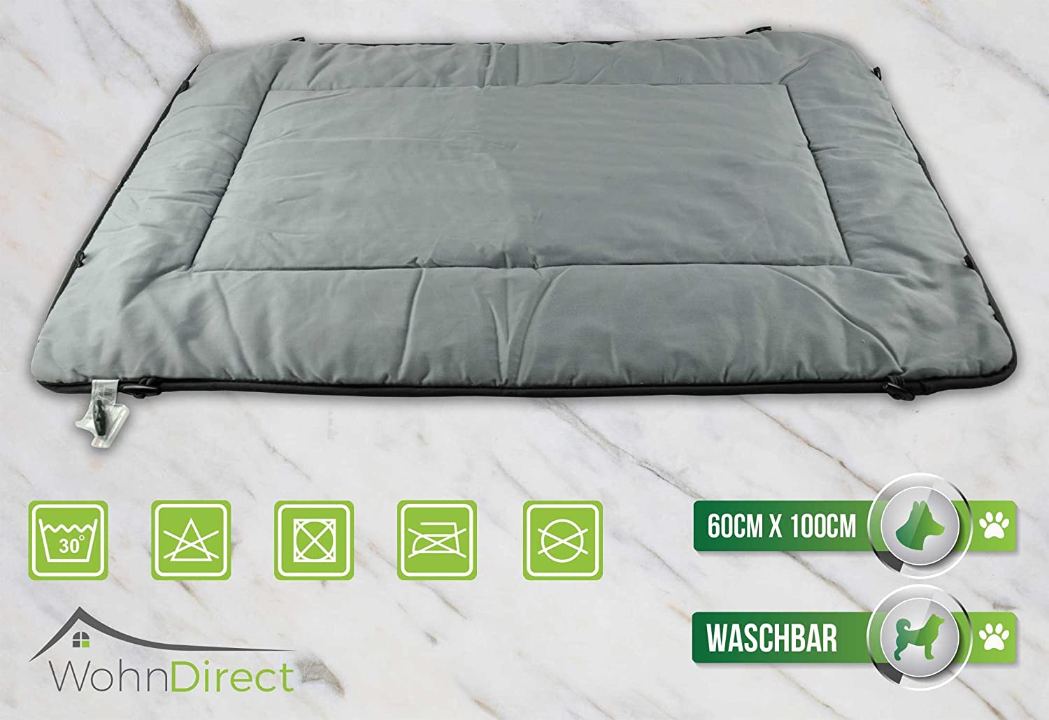  WohnDirect Cama portátil para Mascotas: cómodo, Plegable, Lavable, práctico, fácil de Limpiar, Ideal para Viajes, Dormir para Gatos y Perros, móvil 2 en 1 Manta + Nido Ambos Lados se Puede Utilizar 