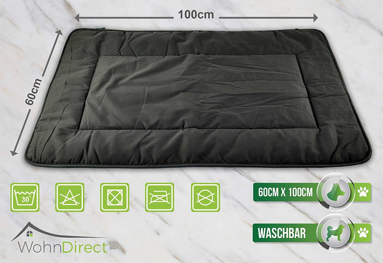  WohnDirect Cama portátil para Mascotas: cómodo, Plegable, Lavable, práctico, fácil de Limpiar, Ideal para Viajes, Dormir para Gatos y Perros, móvil 2 en 1 Manta + Nido Ambos Lados se Puede Utilizar 