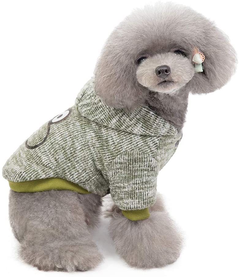  XMCWZJ Escudo de Ropa para Mascotas Perro del Invierno de la Rana de algodón Caliente del Peluche del Invierno del Perro del Oso pequeño Grueso otoño y el Invierno Ropa Tide 