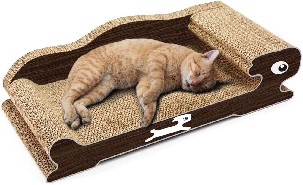  XXDYF Rascador de Gato para Cama y sofá Almohadillas rascadores Rascador para Gatos 2 en 1 para Gatos, casa de Gatos, Cama de Gatos y Parque Infantil 