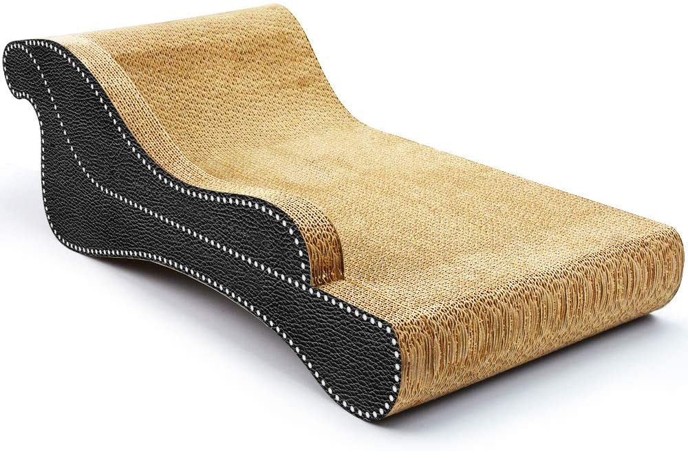  XXDYF Soporte de Descanso y rascador para Gatos, para Cama y sofá Almohadillas rascadores para Gatos de Carton Reciclado Corrugado Gato rascando salón 