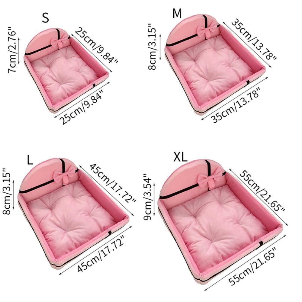  XYBB Cama Perro Cama Comfort Dog Nest Camas Transpirables para Cachorros Cat Soft Pet Bed Warm Dog Accessories 55 * 55 * 9cm Rosa 