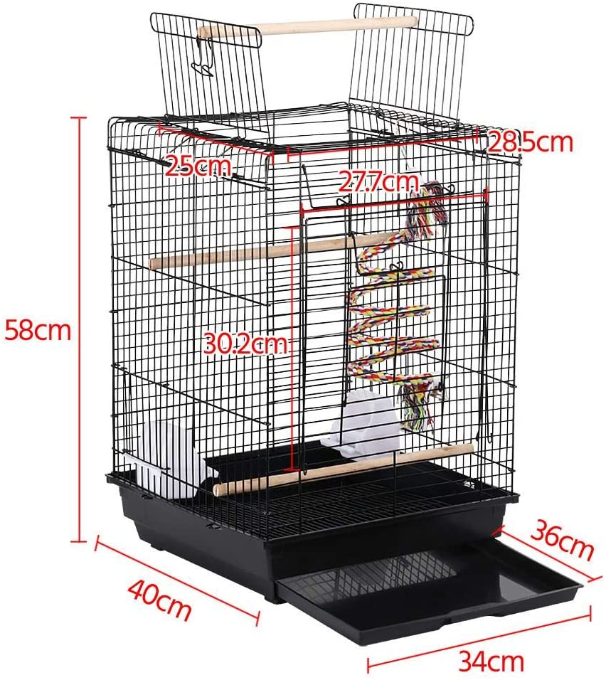  Yaheetech Jaula de Pájaros Jaula para Mascota Jaula Hierro 