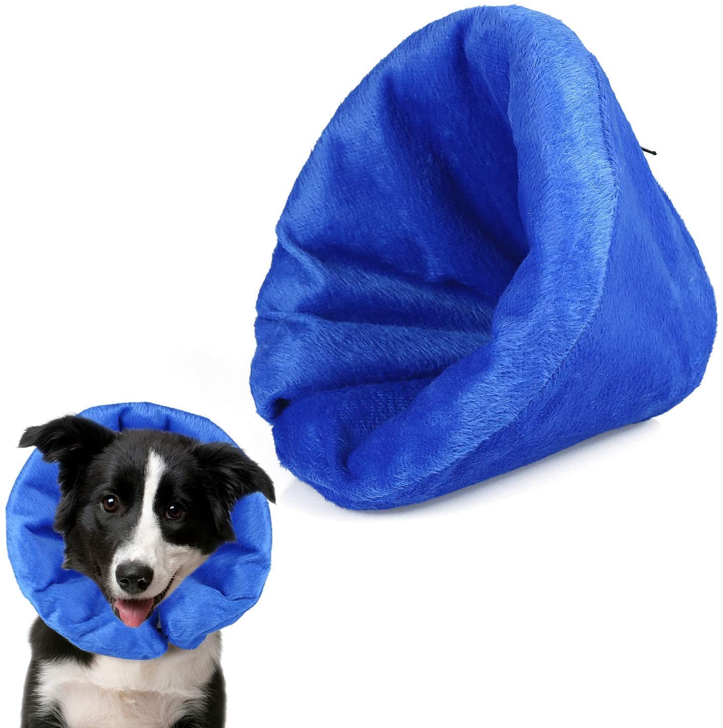  Yakalla Collar de Cono de Perro Suave, Collar Inflable para después de la cirugía, Collar Protector para Perros, Collar de recuperación de Mascotas Ajustable para Perros pequeños, medianos y Grandes 