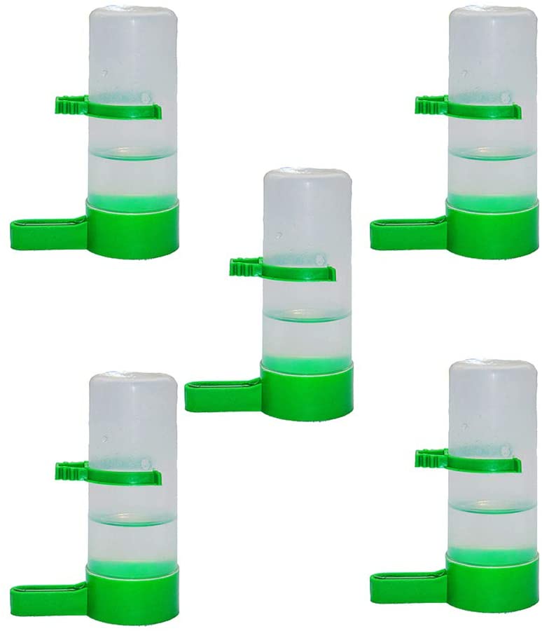  Yardwe Bebederos para Aves Automático Alimentador de Agua para Pájaros Pigeon 5 Piezas (S) 