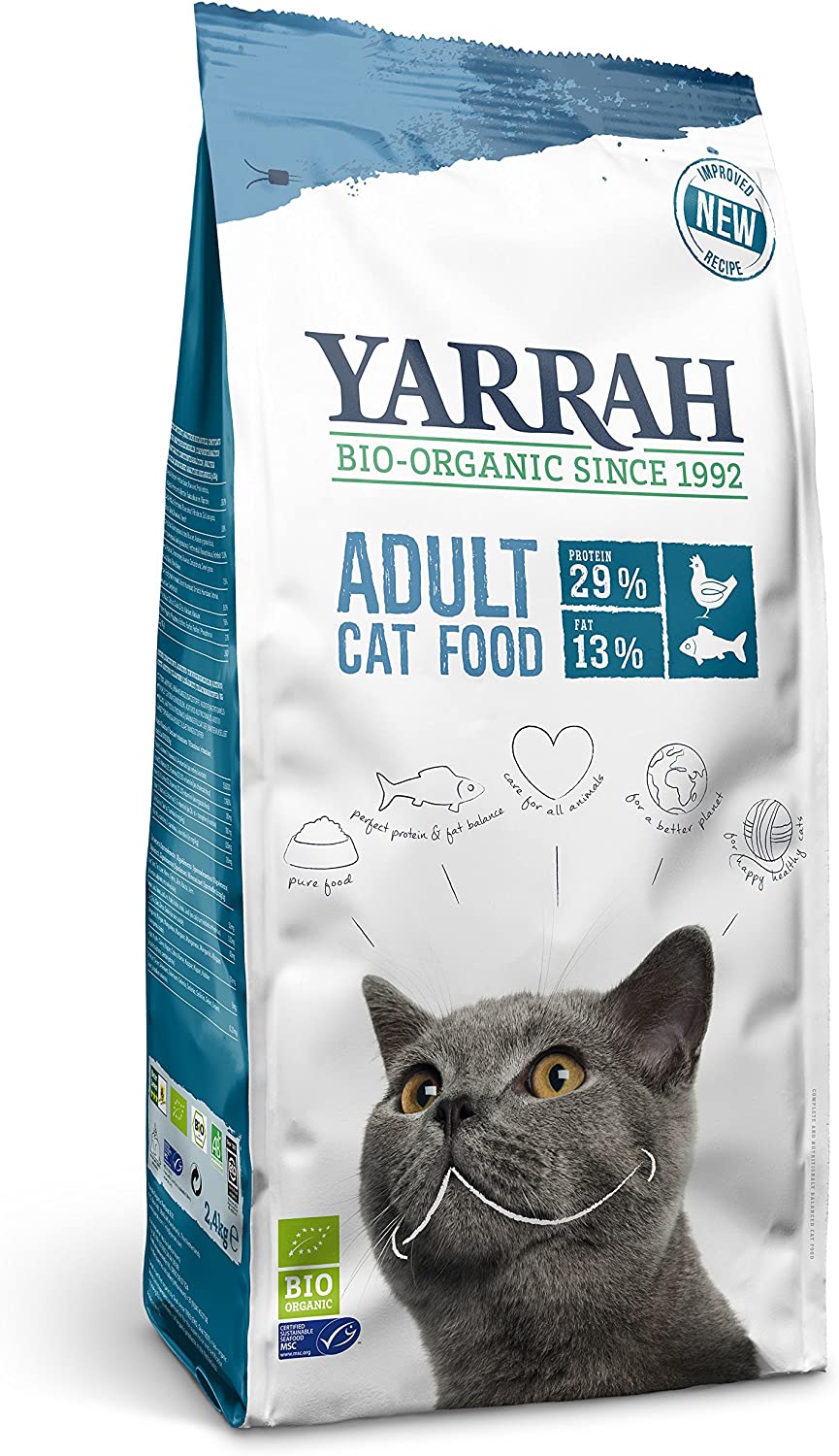  Yarrah Gato Pienso De Pescado con Proteina 800Gr. Bio 1 Unidad 800 g 