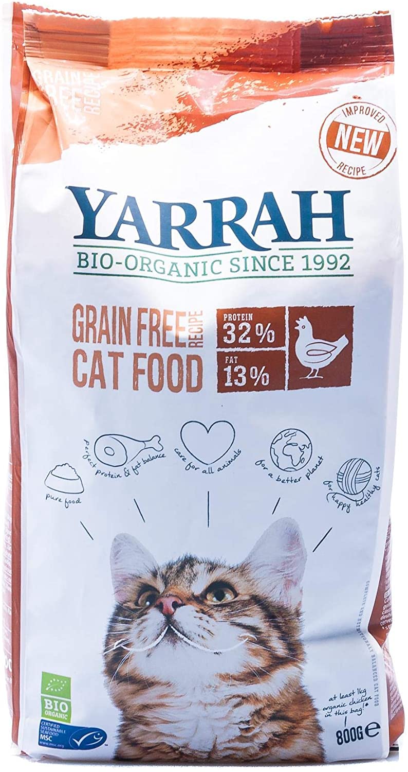  Yarrah Gato Pienso De Pollo Sin Cereales 800Gr. Bio 1 Unidad 800 g 