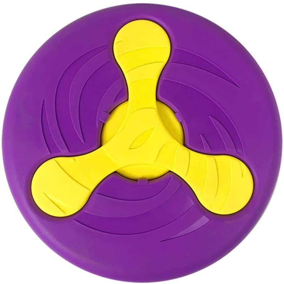  YLCWZD Perros Juguete Perro Interacitve Outdoor Toy Toy Flying Disc Resistance Bite Soft Plastico Dog Toy Discos Voladores Flying Pet Toys Suministros De Entrenamiento para Perros, Purple, China 