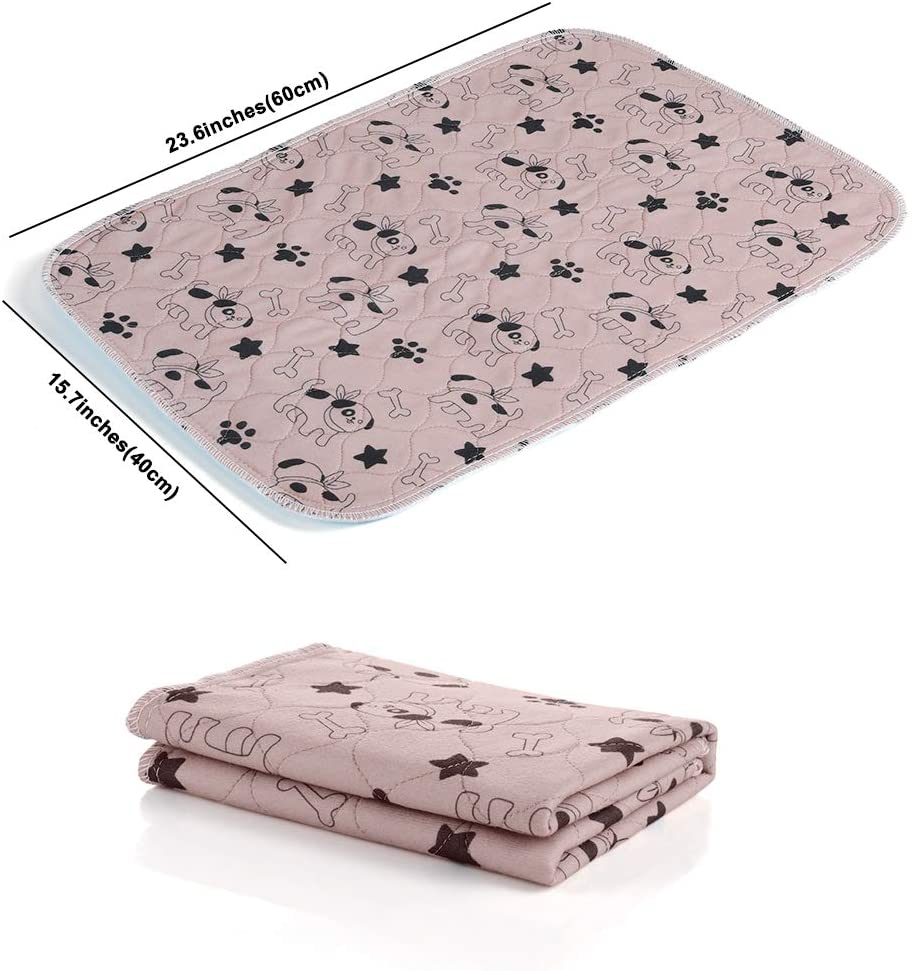  YOUTHINK Empapadores Perros, Lavado a Máquina y Reutilizable Pet Pee Pad, Jabones de Entrenamiento para Pañales para Perros con Función Antideslizante, Adecuados para Cachorros y Gatos (40cm * 60cm) 