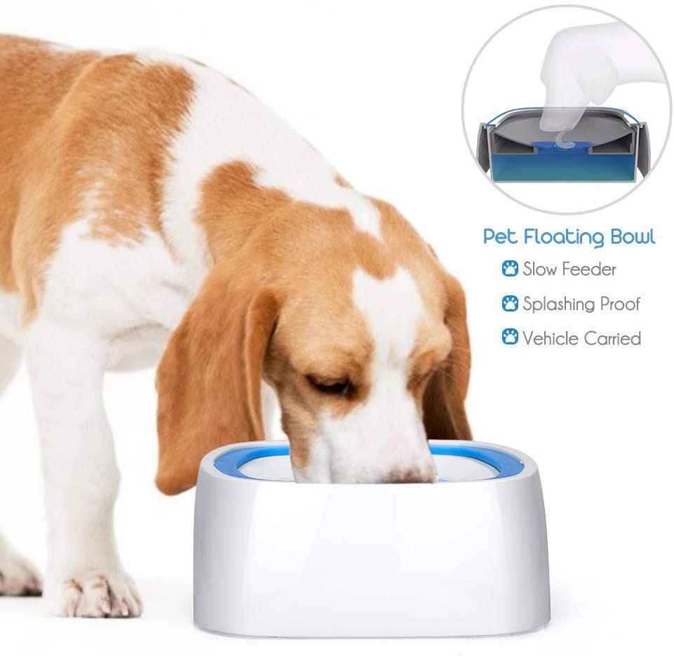  YOUTHINK Recipiente de Agua para Perros, Recipiente para Mascotas sin Salpicaduras con Material Antibacteriano, Recipiente de Agua para vehículos para Perros/Gatos/Mascotas 