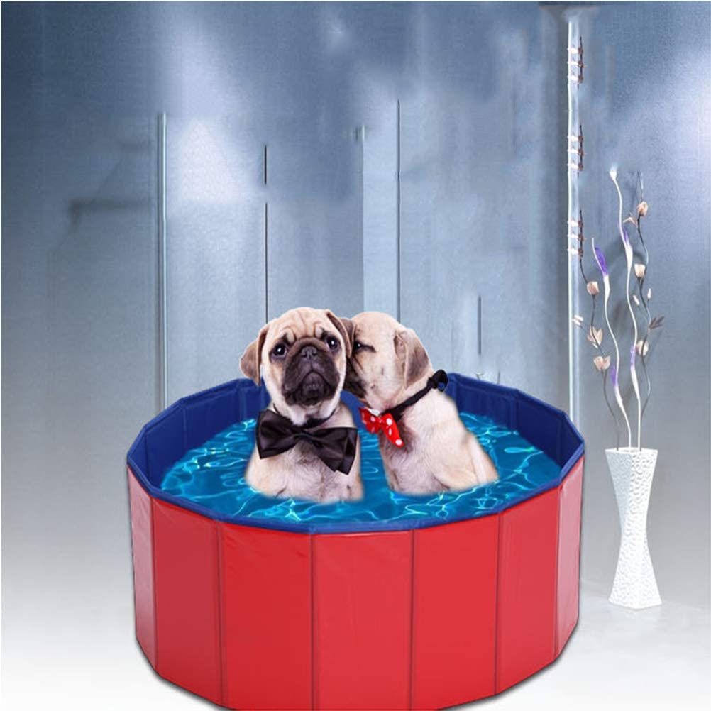  YQQY Piscina para Mascotas Plegable Piscina para Perros El Verano NiñOs Piscina Infantil BañEra De Perro Plato De Ducha Exterior O Interior Plegado RáPido 