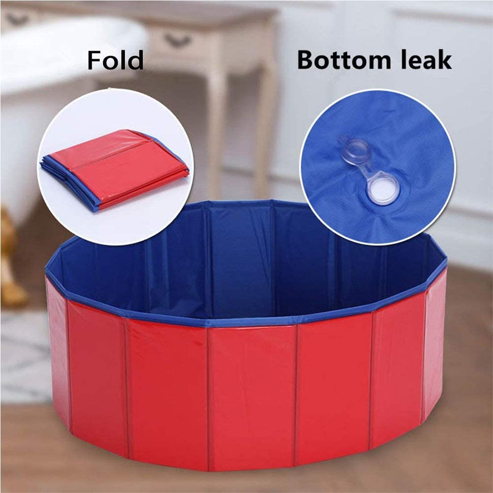  YQQY Piscina para Mascotas Plegable Piscina para Perros El Verano NiñOs Piscina Infantil BañEra De Perro Plato De Ducha Exterior O Interior Plegado RáPido 