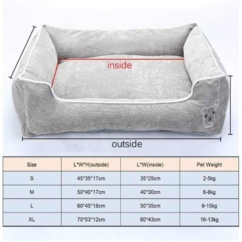  YSJ LTD Cama del animal doméstico for la pequeña mediana grande del cojín del cajón del perro Deluxe lecho suave humedad inferior prueba for todas las estaciones del perrito de la casa de perro cama d 