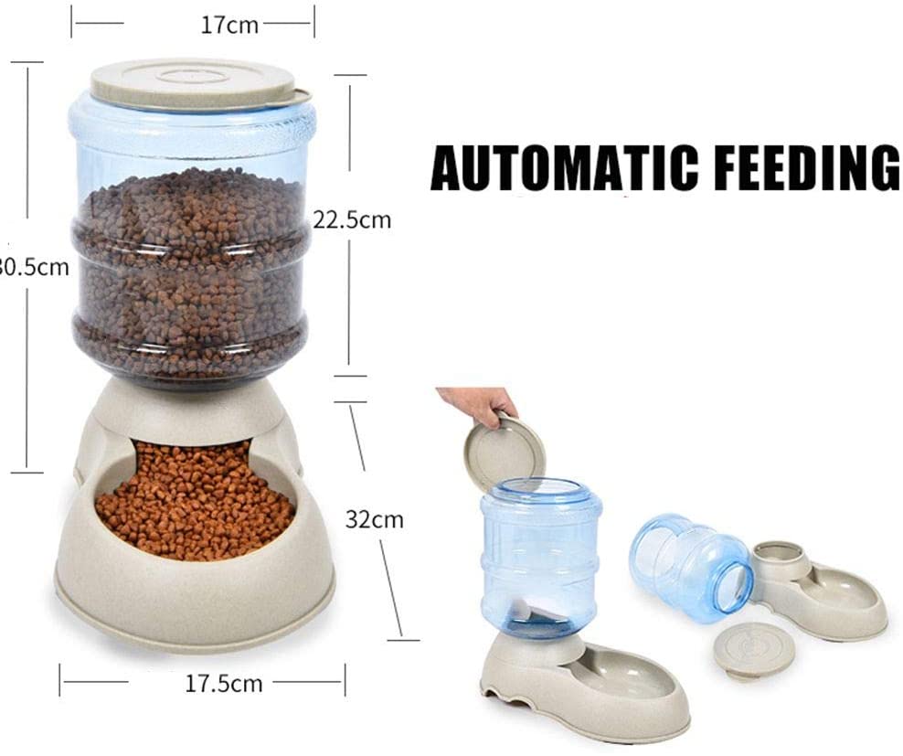  Zerama El Gato del Perro Alimentador automático del Animal doméstico 3.75L Bebedero para Puppy Beber Agua Que alimenta Gatito dispensador Grande Capacidad 