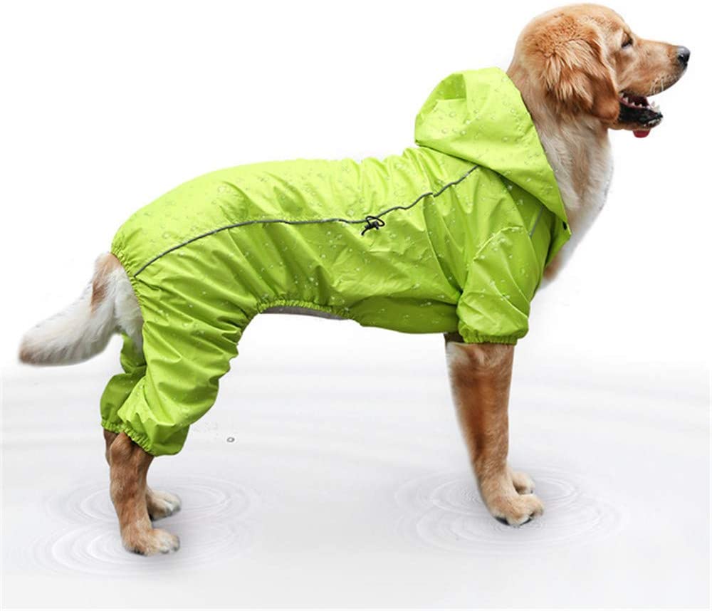  Zhyaj Chubasquero para Perros Pequeños Impermeable Ajustable con Correa De Resorte, Impermeable para Perros con Capucha, Ultra-Light Transpirable 100% Impermeable Chaqueta para Lluvia 