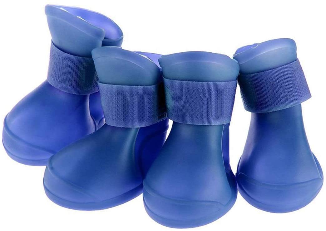  ZZYUBB Mascotas Perros Yorkie Zapatos Zapatos For La Lluvia Impermeables For Perro Mascota Perros Pequeños Razas del Gato del Perro Casero Calcetines De Goma De Silicona Botas S/M/L 