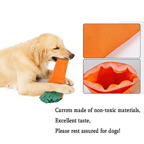 2 Piezas De Perro Snuffle Mat Entrenamiento Del Juguete, Zanahoria Diseño Snack Food Formación Juguetes De Peluche Para Mascotas Alienta Natural Habilidades De Llenar Para Feeding Ideal Para Perros