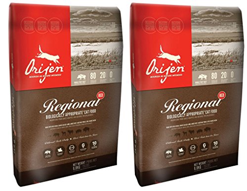 2 x 5,4 kg Orijen Regional Red Dry Cat and Kitten Food Multibuy