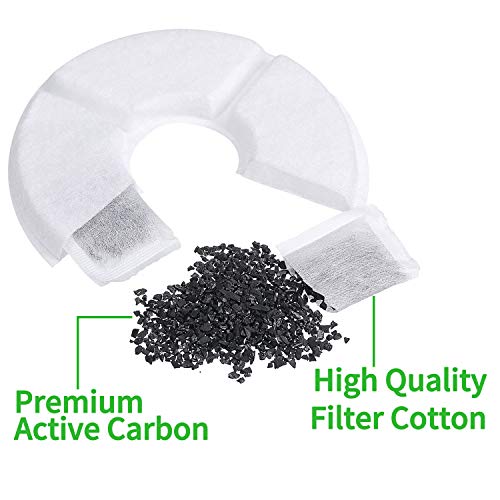 4 Pcs Filtros para Fuentes Gatos, Filtro de Carbono Activado de Reemplazo para Flores Fuente Dispensador, Filtro de Fuente de Agua para Mascotas Bebedero Automático Filtro Fuente para Gatos y Perros