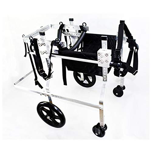 4 Ruedas Silla De Ruedas para Perros Carro De La Energía Extremidad Anterior De La Extremidad Posterior Scooter Perro Anciano Rehabilitación Scooter para Perro Grande Bulldog, Pastor, Etc XL 20-75kg