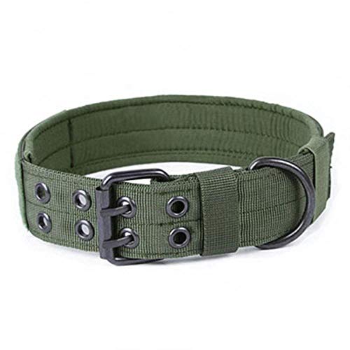 4.5 cm de ancho Collar de perro de nylon duradero Collar de entrenamiento táctico al aire libre Mascota Collar militar Perro policía Productos para mascotas Venta al por mayor, verde digital, M