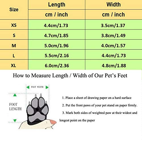 4pcs Anti Deslizan los Zapatos de los Mascotas Cavas de la Pata del Gato del Perro Protectores Transpirable Botas de protección Botas de Lluvia, Azul (XS - XL),S