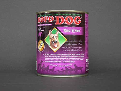 800 gr bote | ropodog Adult – 100% Carne de Vacuno (& Corazón)