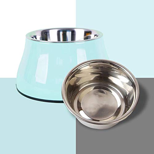 A-Z Cuenco for Perros Elevado, Plato de Agua y Alimentos de Acero Inoxidable for Perros, 16 * 8.5 CM (Color : D)