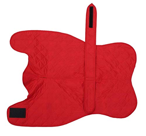 Abrigo cálido acolchado térmico de galgo, abrigo de invierno para perro con forro polar cálido, ropa para perro al aire libre con bandas ajustables para perros medianos y grandes, color rojo - XL