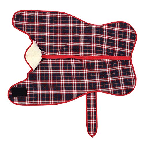 Abrigo cálido acolchado térmico de galgo, abrigo de invierno para perro con forro polar cálido, ropa para perro al aire libre con bandas ajustables para perros medianos y grandes, color rojo - XL