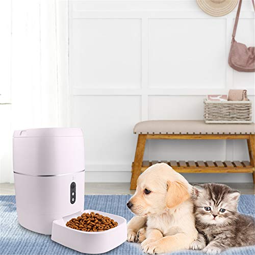 Alimentador automático de Mascotas, Cat Smart Feeders 6L Pets Food Bowl App Control Dispensador de Alimentos con cámara para Animales medianos Grandes