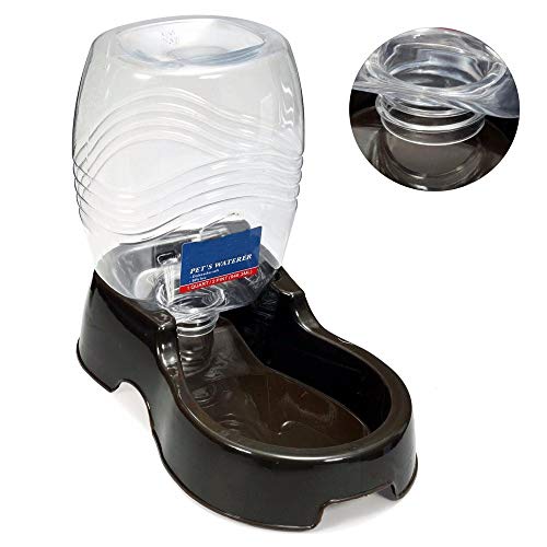 Alimentador de agua para mascotas 946 ml gato del perro casero de agua automático dispensador de alimentos bebidas Bebedor Plato Comedero de alimentador automático de Waterer Negro Otros animales pequ