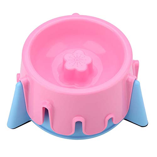 Alimentador Lento para Mascotas Tazón de Fuente de Altura Asiento Lento Ajustable Mascota Tazón Forma de Pastel Tazones de alimentación Alimentación Saludable Dieta Comida Plato