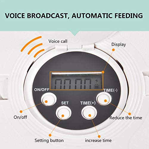 Alimentadores Automáticos De 6 Comidas para Mascotas, Dispensador De Comida para Conejito Seco/Semi Húmedo para Cachorros con Temporizador Digital Programable Y Música para Dog Cat XTM400,Gris