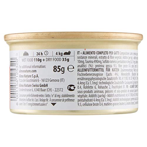 Almo – Lata de Comida húmeda para Gato Daily Menu de 85 g de Mousse de salmón – 158