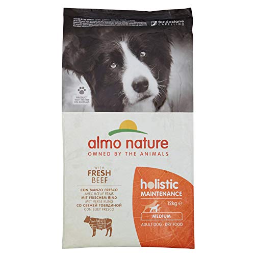 almo nature - Bovino holístico y arroz, 12 kg, tamaño Mediano