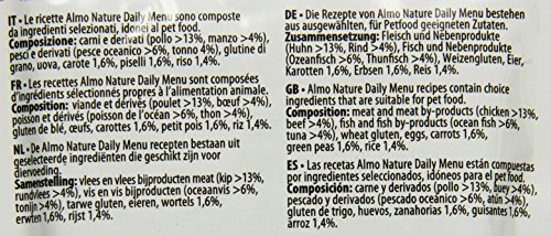 almo nature - Comida Diaria para Gatos con Pollo y Carne de Vacuno, 70 g, 30 Unidades