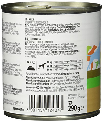 almo nature Comida para Perros Classic Ternera (280 g)