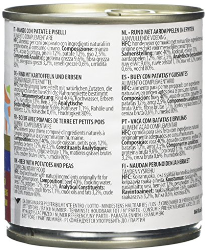 Almo Nature Dog HFC Cuisine Vacuno, Patata y Guisantes - Paquete de 12 x 290 gr (Total: 3480 gr)