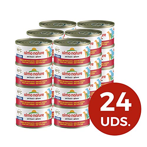 almo nature Dog HFC Cuisine Vacuno y Jamón - Paquete de 24 x 95 gr - Total: 2280 gr